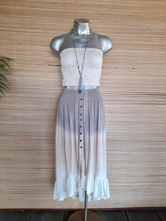 SKIRT KAREN Asymmetric in Tie Dye Stone