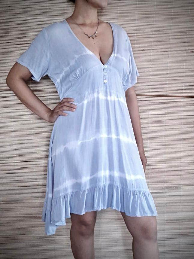 DRESS PIA Tie Dye Grey - Lemongrass Bali Boutique
