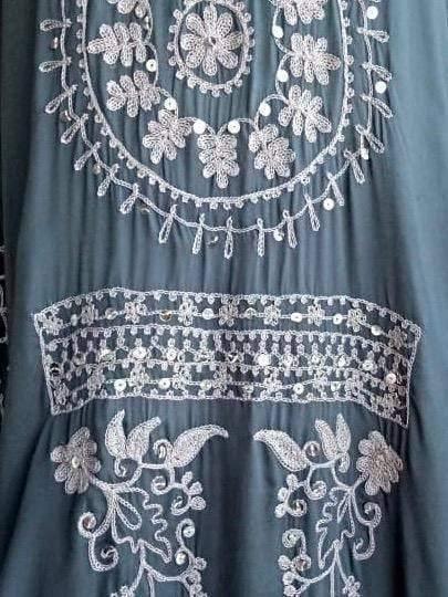 LONG DRESS MOROCCO Grey, Turquoise and New Wild Berry - Lemongrass Bali Boutique