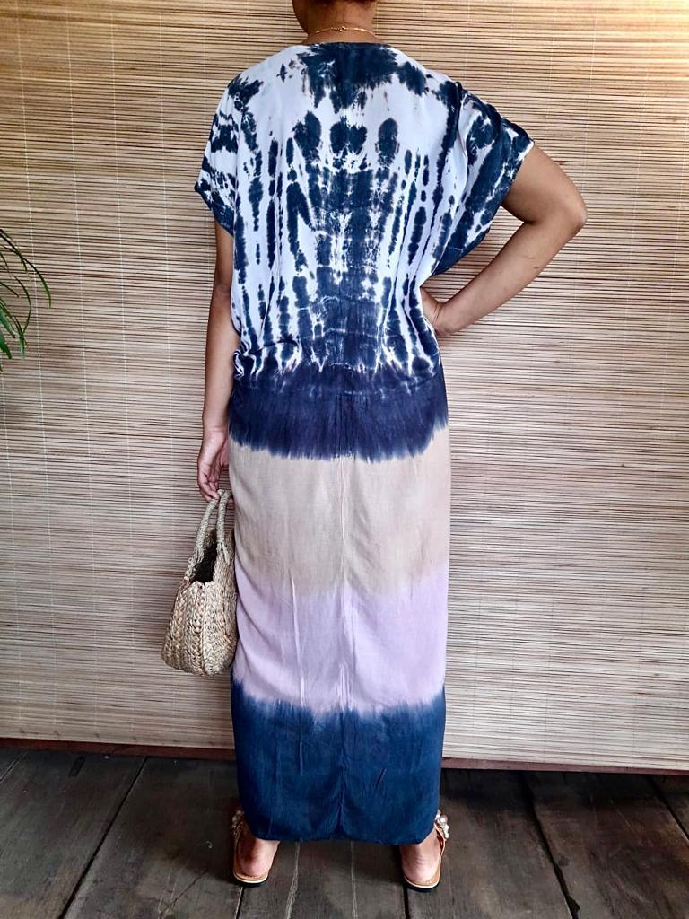 LONG DRESS OASIS in 4 Colors of Tie Dye - Lemongrass Bali Boutique