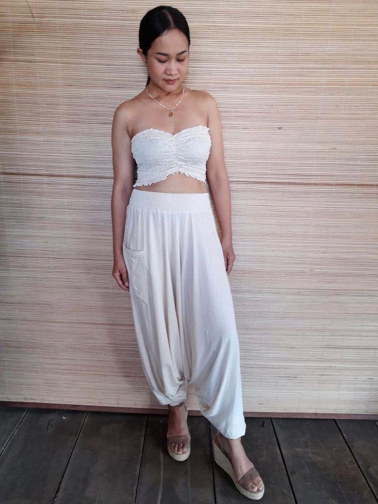 PANT HAREM New Off Cream - Lemongrass Bali Boutique
