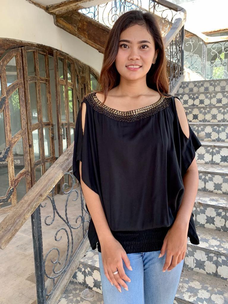 TOP A3 RACE in Black, Charcoal and Navy - Lemongrass Bali Boutique