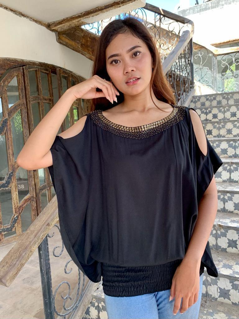 TOP A3 RACE in Black, Charcoal and Navy - Lemongrass Bali Boutique