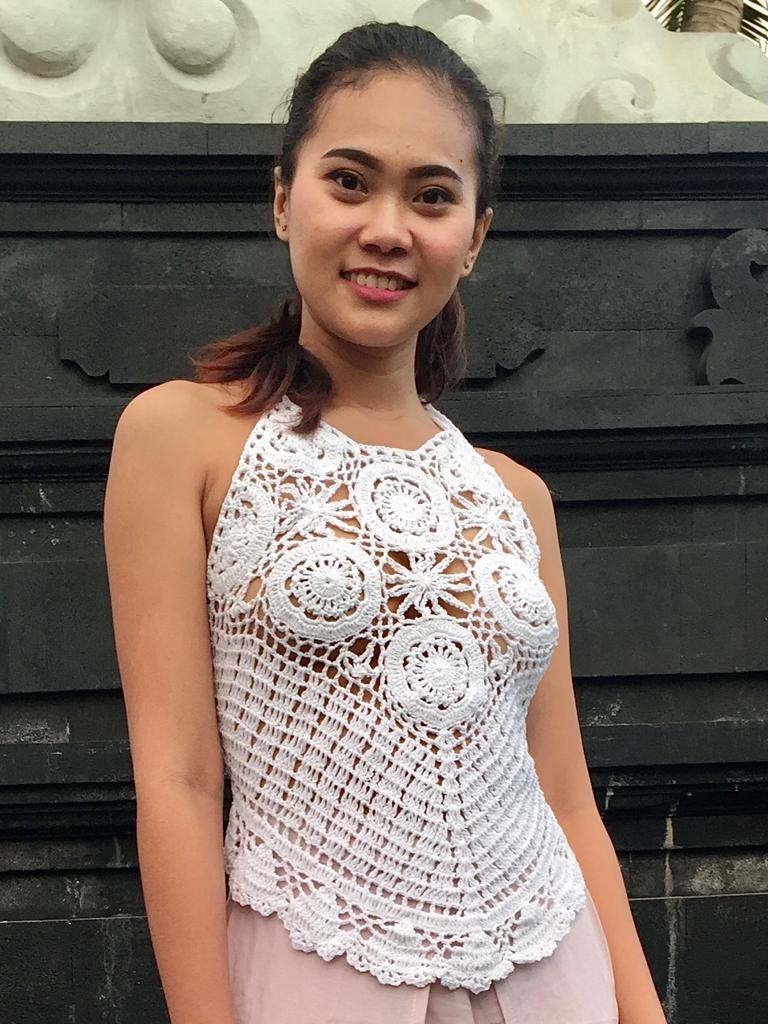 TOP CROCHET BOHO White and Black - Lemongrass Bali Boutique