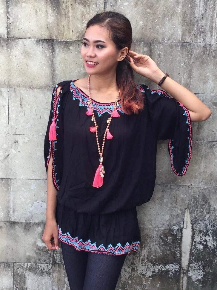 Sompe Embroidered Boho Tops
