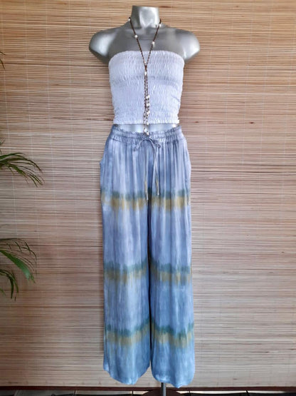 LONG PANT MEGGY New Tie Dye Navy/ Grey/ White and Soft Grey