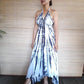 BOHEMIAN LONG DRESS in 9 colors of Tie Dye, Open Back - Lemongrass Bali Boutique