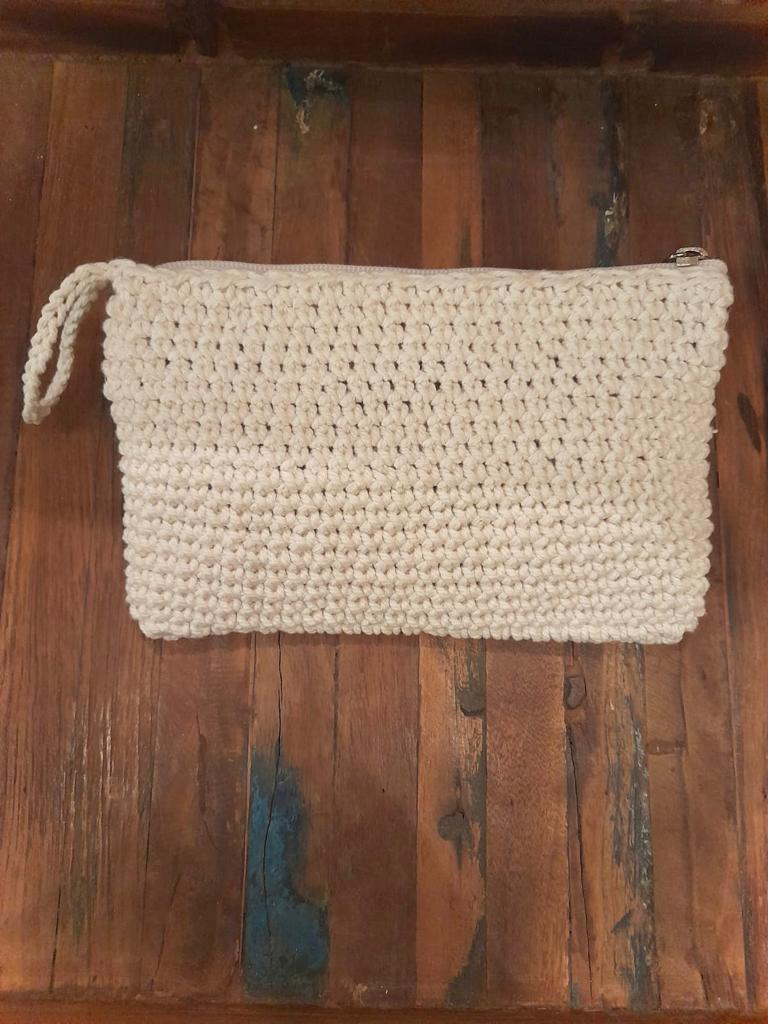 CLUTCH CROCHET FASHION New Cream - Lemongrass Bali Boutique