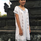 DRESS JASMIN in White and Grey - Lemongrass Bali Boutique