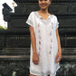 DRESS JASMIN in White and Grey - Lemongrass Bali Boutique