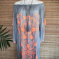 DRESS LILA in Grey/ Coral and Soft Turquoise/ Pink - Lemongrass Bali Boutique
