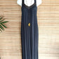 DRESS RACE long Length, White, Black, Charcoal and Stone - Lemongrass Bali Boutique