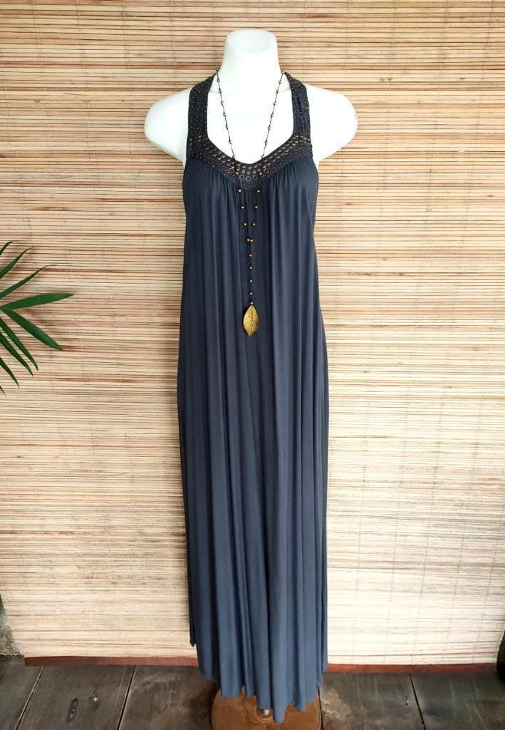 DRESS RACE long Length, White, Black, Charcoal and Stone - Lemongrass Bali Boutique