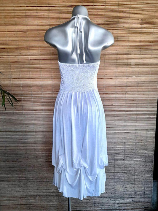 DRESS SEQUIN BALLOON White/ Silver or White/ Gold - Lemongrass Bali Boutique