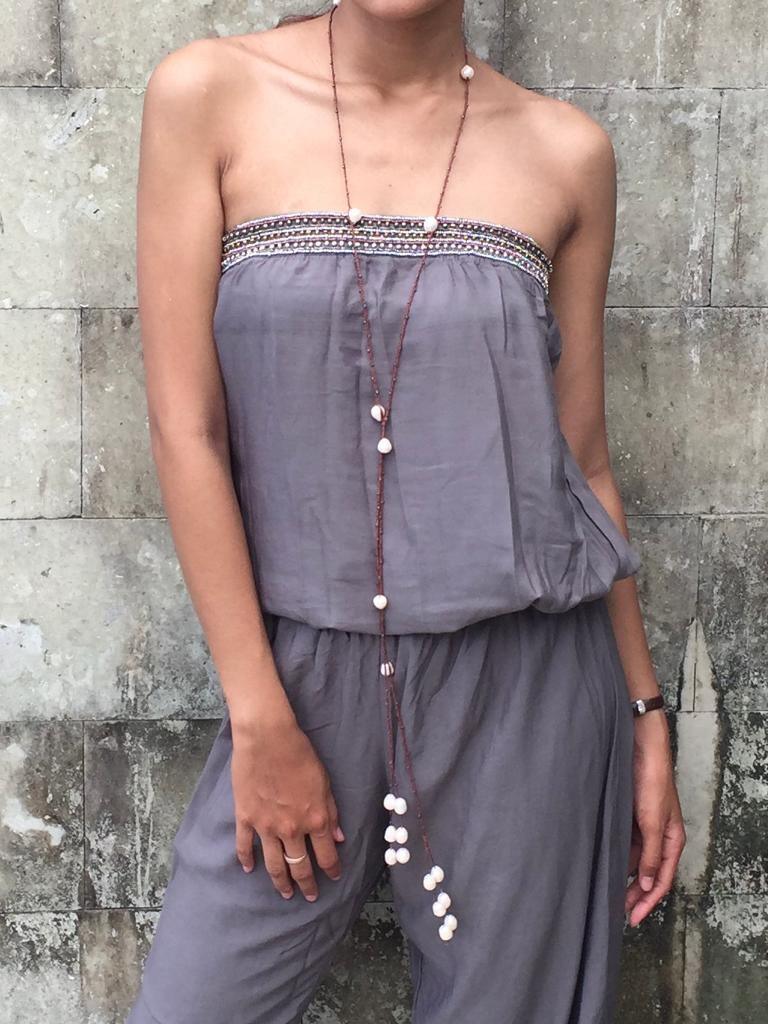 FRESH WATER PEARL NECKLACE Long length - Lemongrass Bali Boutique