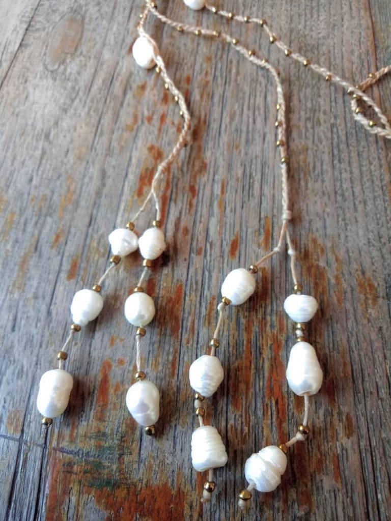 FRESH WATER PEARL NECKLACE Long length - Lemongrass Bali Boutique