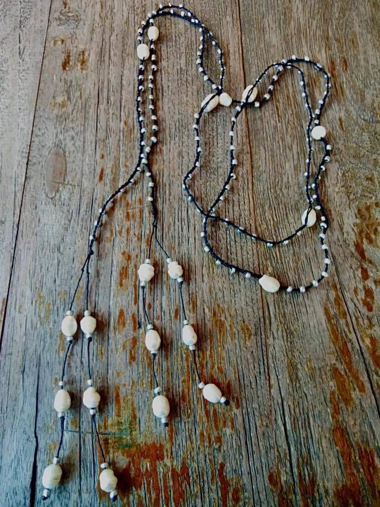 FRESH WATER PEARL NECKLACE Long length - Lemongrass Bali Boutique