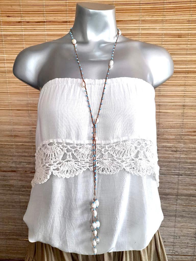 FRESH WATER PEARL NECKLACE Medium Length - Lemongrass Bali Boutique