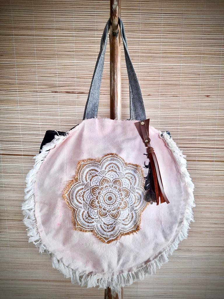 JEANS BAG Mandala soft Pink - Lemongrass Bali Boutique