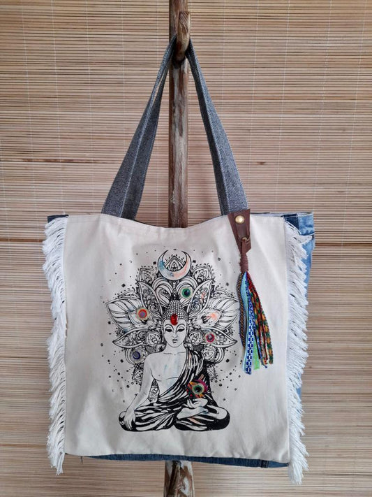 JEANS BAG Seated Buddha - Lemongrass Bali Boutique