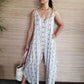 JUMPER MAYA in Print White/ Khaki - Lemongrass Bali Boutique