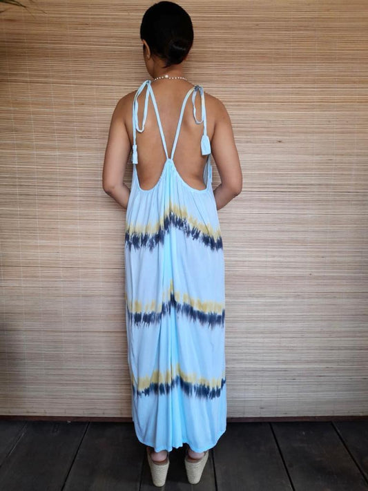 JUMPER TESS New Tie Dye Soft Blue/ Beige/ Denim - Lemongrass Bali Boutique