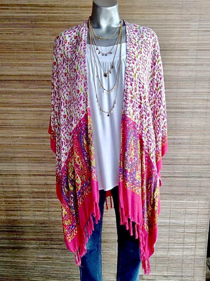 KAFTAN FLOWER PRINT in 2 Colors - Lemongrass Bali Boutique