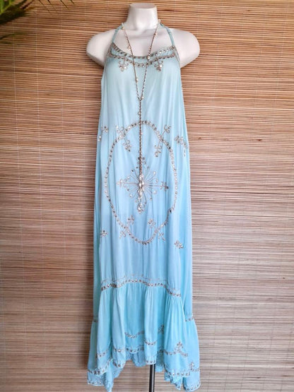 LONG DRESS MAELYS New Soft Blue - Lemongrass Bali Boutique