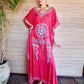 LONG DRESS MOROCCO Grey, Turquoise and New Wild Berry - Lemongrass Bali Boutique