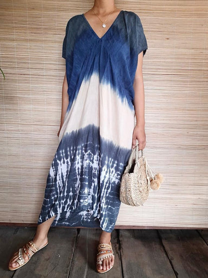 LONG DRESS OASIS in 4 Colors of Tie Dye - Lemongrass Bali Boutique