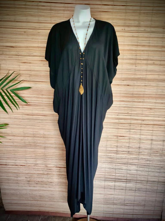 LONG DRESS OASIS in Brick, Black and Khaki. - Lemongrass Bali Boutique