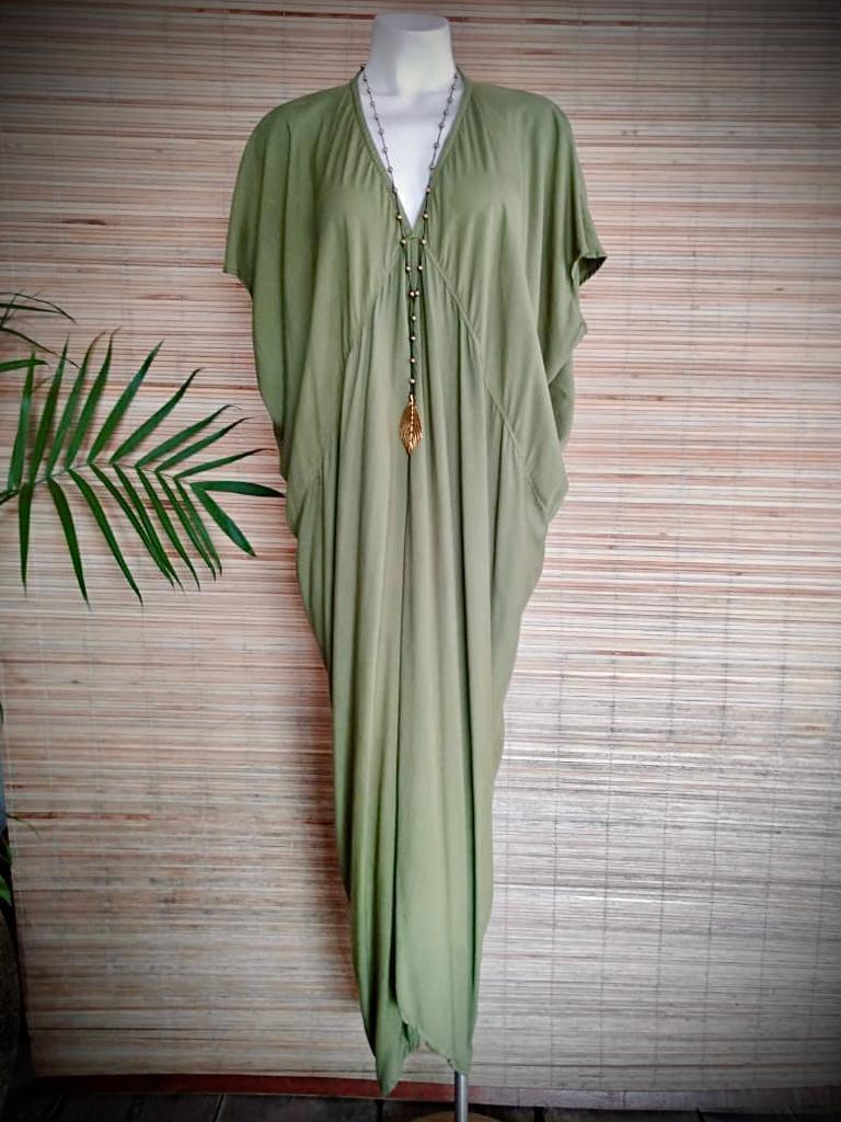 LONG DRESS OASIS in Brick, Black and Khaki. - Lemongrass Bali Boutique