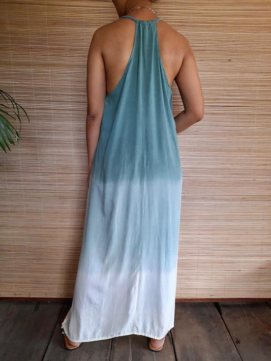 LONG DRESS ROSE in New Tie Dye Emerald/ Sand and 3 other colors - Lemongrass Bali Boutique