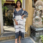 LONG DRESS TOP SARONG in Tie Dye Black and Grey - Lemongrass Bali Boutique
