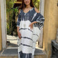 LONG DRESS TOP SARONG in Tie Dye Black and Grey - Lemongrass Bali Boutique
