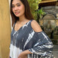 LONG DRESS TOP SARONG in Tie Dye Black and Grey - Lemongrass Bali Boutique