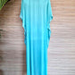 LONG DRESS TUNIS New Turquoise Embroidery - Lemongrass Bali Boutique