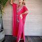 LONG DRESS TUNIS Raspberry, Turquoise and Coral - Lemongrass Bali Boutique