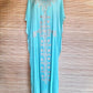 LONG DRESS TUNIS Raspberry, Turquoise and Coral - Lemongrass Bali Boutique