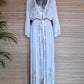 LONG KAFTAN BELLA New White/ Embroidery Beige - Lemongrass Bali Boutique