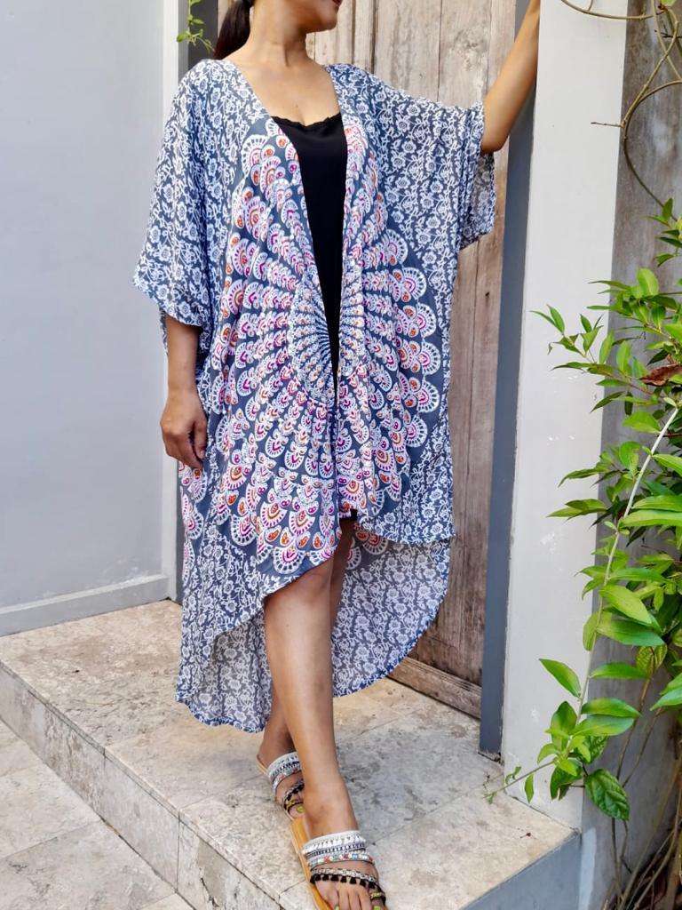 LONG KAFTAN KINOA in NEW Grey - Lemongrass Bali Boutique