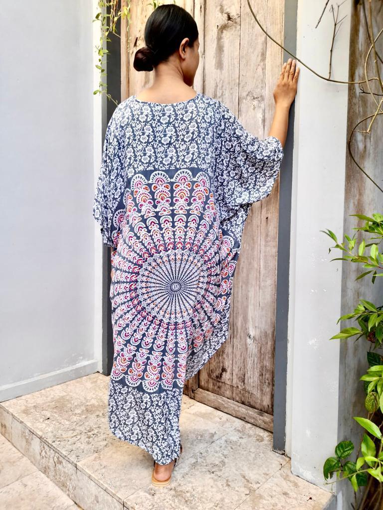 LONG KAFTAN KINOA in NEW Grey - Lemongrass Bali Boutique