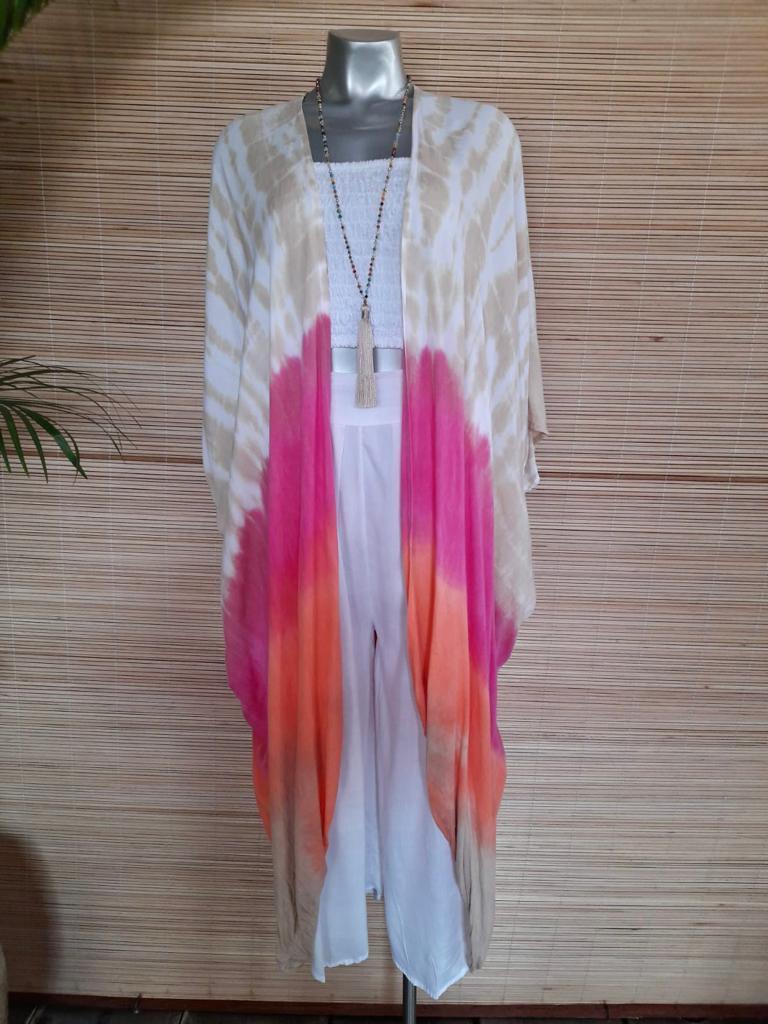 LONG KAFTAN TIE DYE in 9 Colors - Lemongrass Bali Boutique