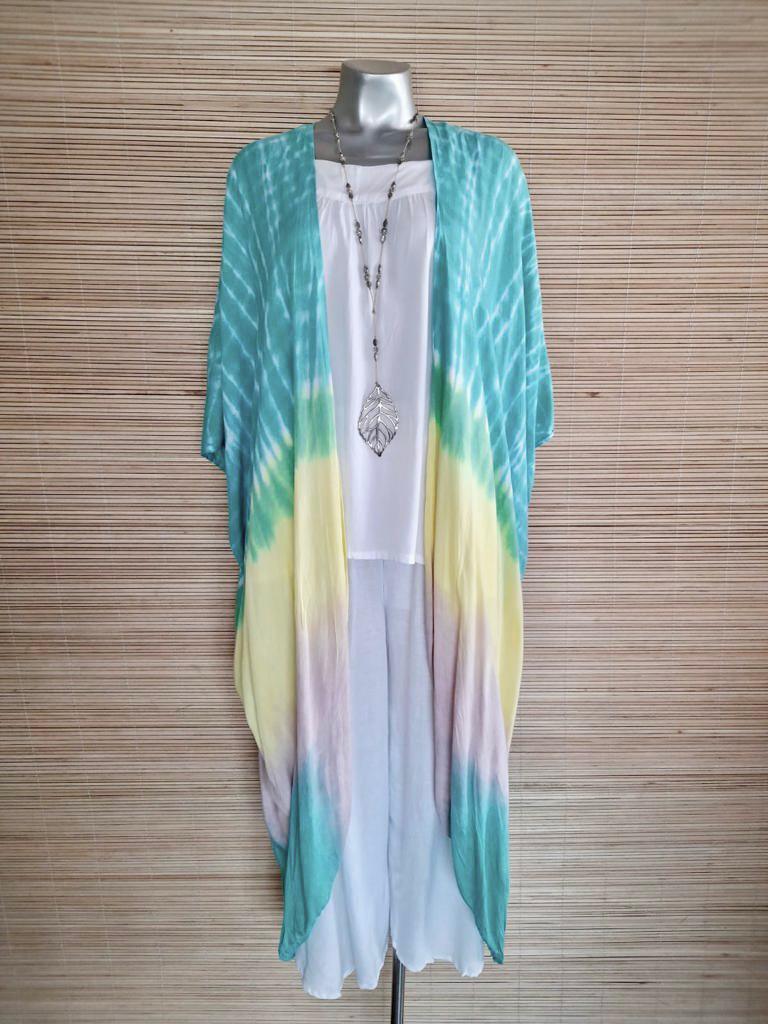 LONG KAFTAN TIE DYE in 9 Colors - Lemongrass Bali Boutique