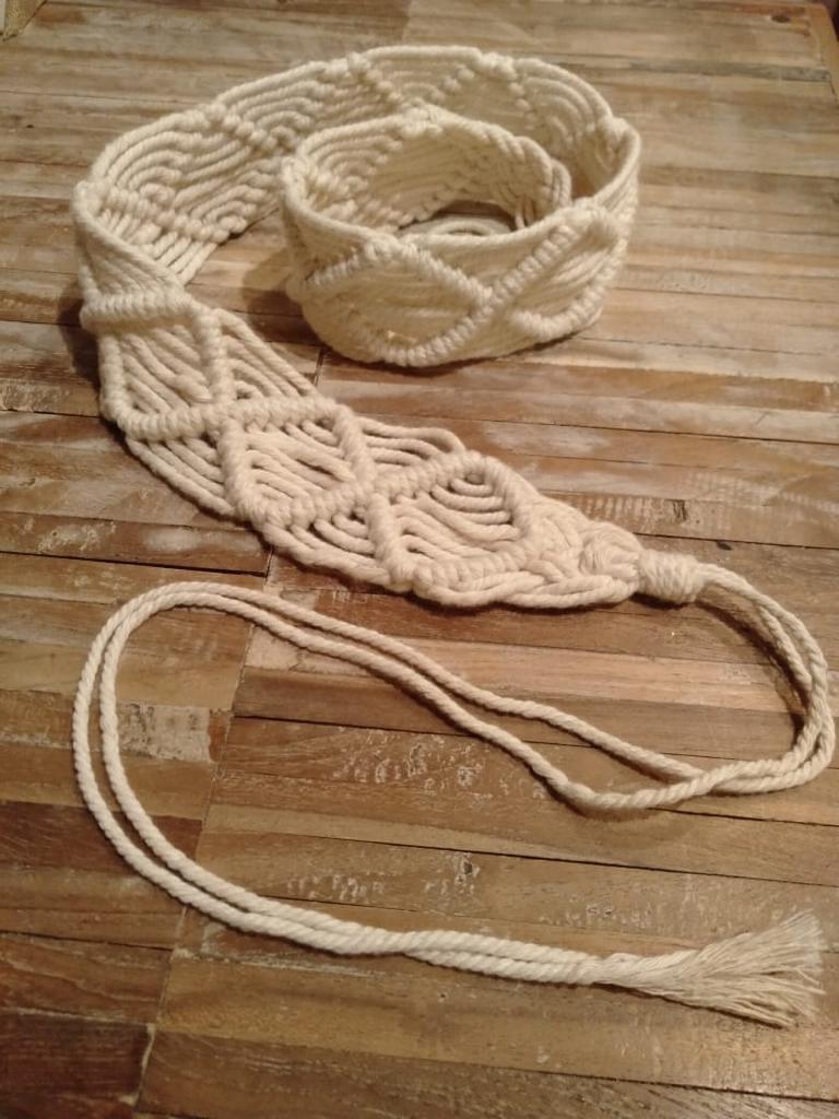 MACRAME BELT Natural Cream Color - Lemongrass Bali Boutique