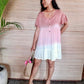 MILK AND ROSE SHORT DRESS Tie Dye Rose/ Milk - Lemongrass Bali Boutique