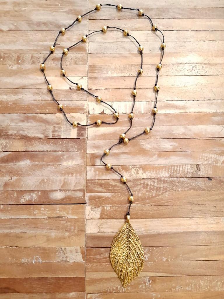 NECKLACE GOLD LEAF - Lemongrass Bali Boutique