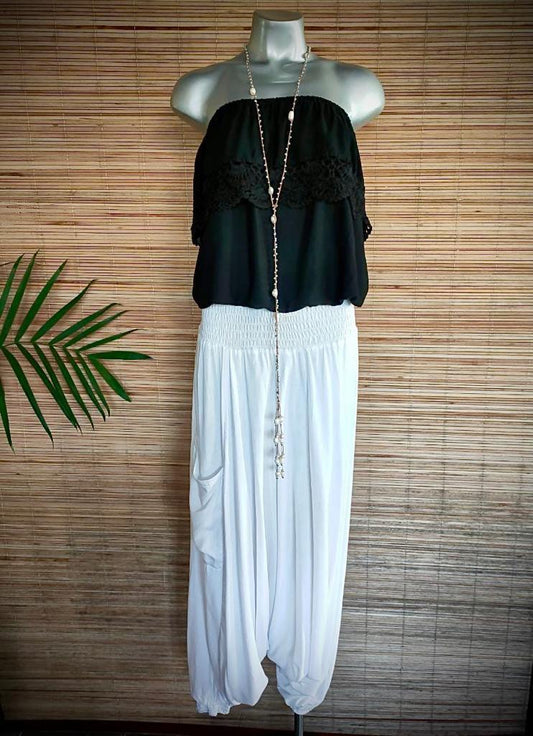 PANT HAREM Black, Grey, White and Off Cream - Lemongrass Bali Boutique