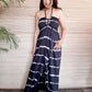 SEXY BOHO DRESS Tie Dye Black/ White - Lemongrass Bali Boutique