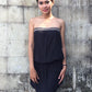 SHORT DRESS ABC in Black and Grey - Lemongrass Bali Boutique